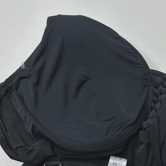 Sea Level Basket-Weave Multiway Straps One Piece Swimsuit Black Women 6 NWOT - Picture 10 of 11